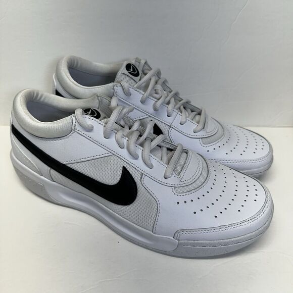 Nike Zoom Court Lite 3 Tennis Shoes Sneakers White Black DH0626100 Mens Size 8.5 - Picture 2 of 8